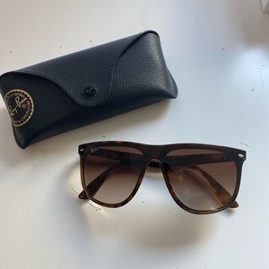 Raybans RB4447N brown tortoise flattop sunglasses